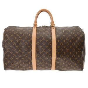 Louis Vuitton Monogram Keepall Brown Canvas Boston Bag